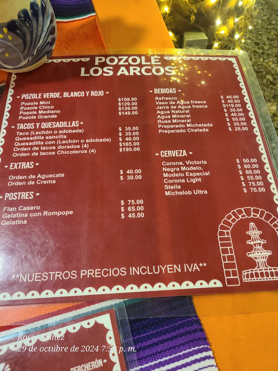 Pozole Los Arcos Menu - Image 1